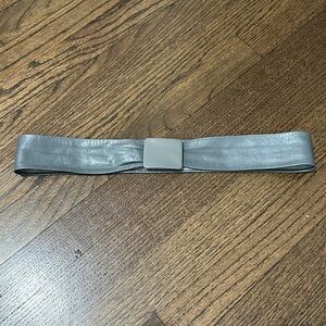 Vintage Gray Adjustable Leather Buckle Dress Pants Waist Belt